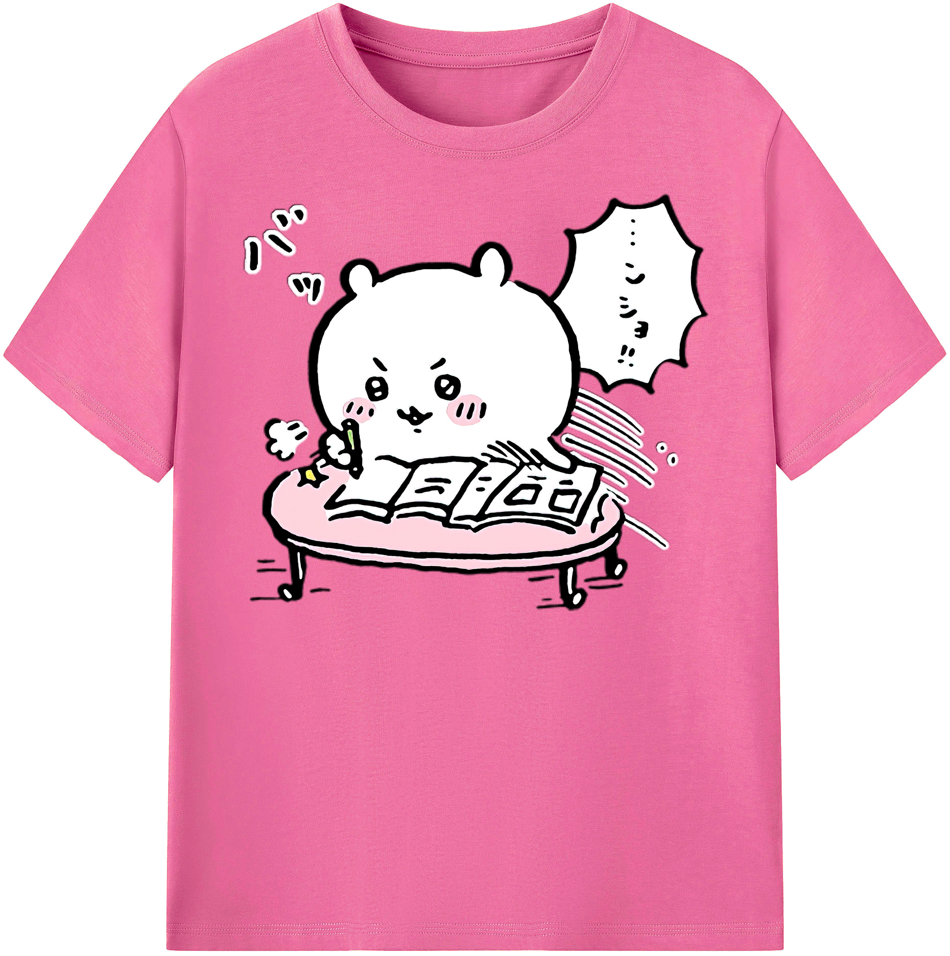 （画像用） ちいかわ ちいかわ Chii-kawa chiikawa レディースカジュアルプリントTシャツ（綿100％）